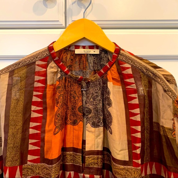 🍂 Boho Flowy Crepon Long Sleeve Blouse 🍂 - Picture 5 of 7